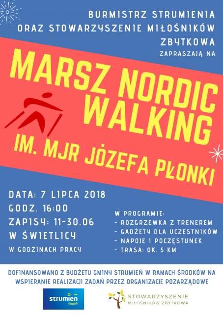 Plakat Marsz Nordic Walkin Zbytków